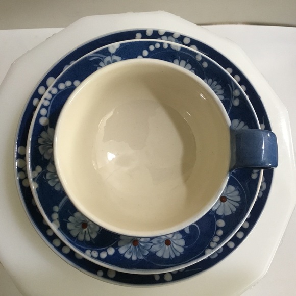 RARE ANTIQUE HAK Denmark 🇩🇰 pottery ‘Marguerit’ or Margueritte’ pattern trio - Picture 3 of 16